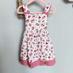 Blueberi Boulevard White and Red Sleeveless Sundress